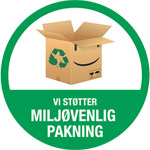 Miljøvenlig Pakning badge.